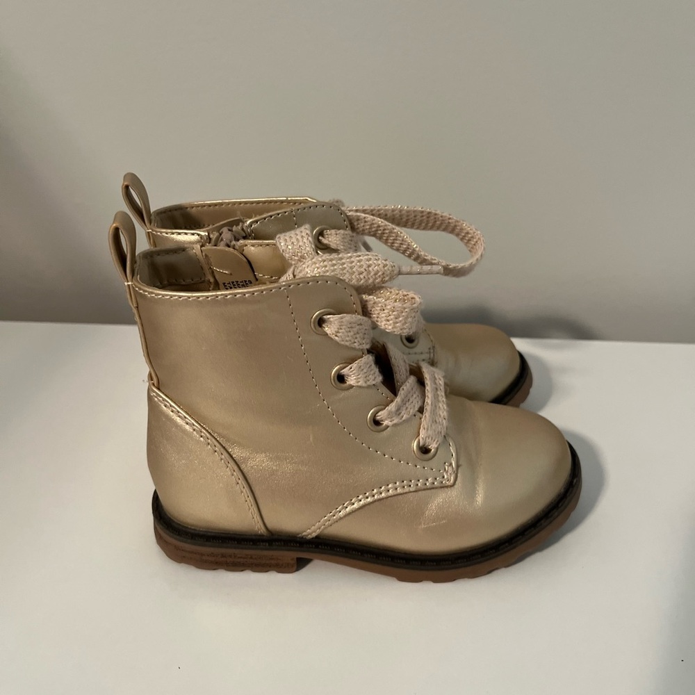 Cat & Jack gold combat boots